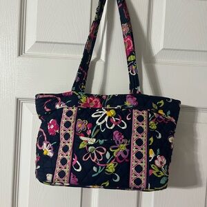 Vibrant Floral Quilted Tote Bag